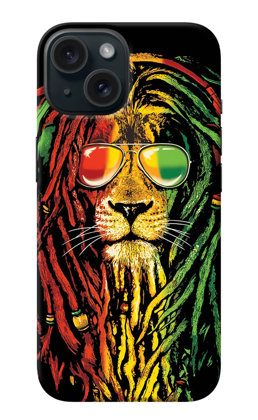 Rasta Lion iPhone 15 Back Cover