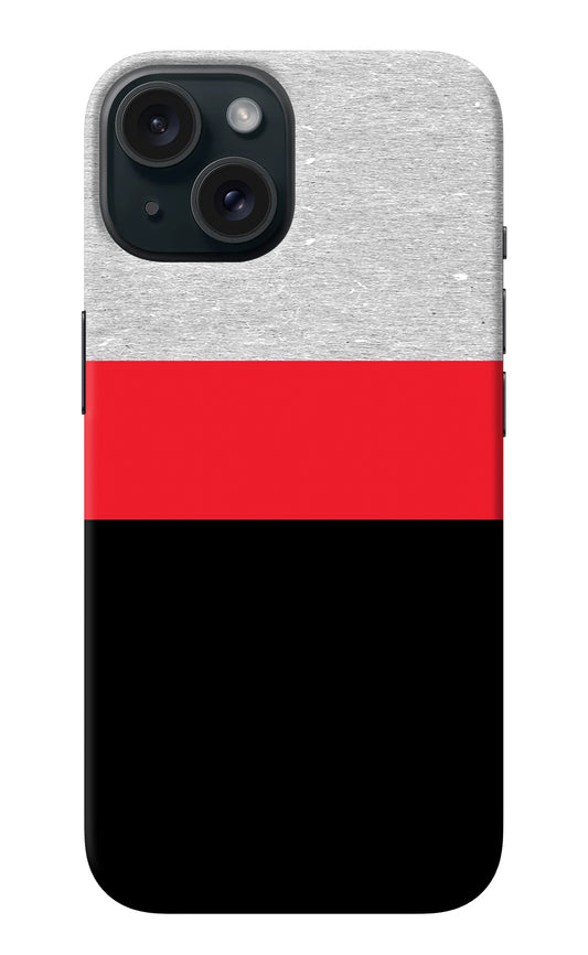 Tri Color Pattern iPhone 15 Back Cover