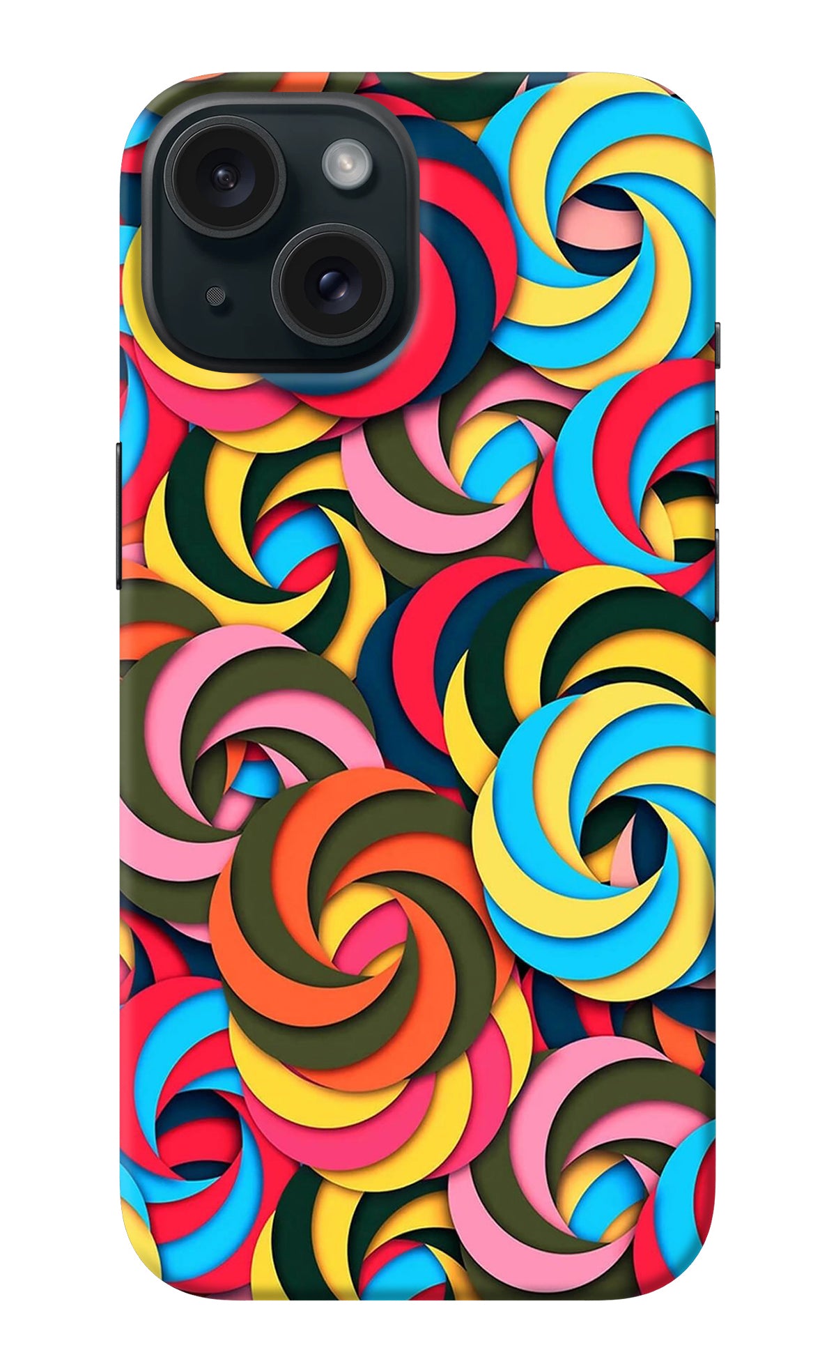 Spiral Pattern iPhone 15 Back Cover