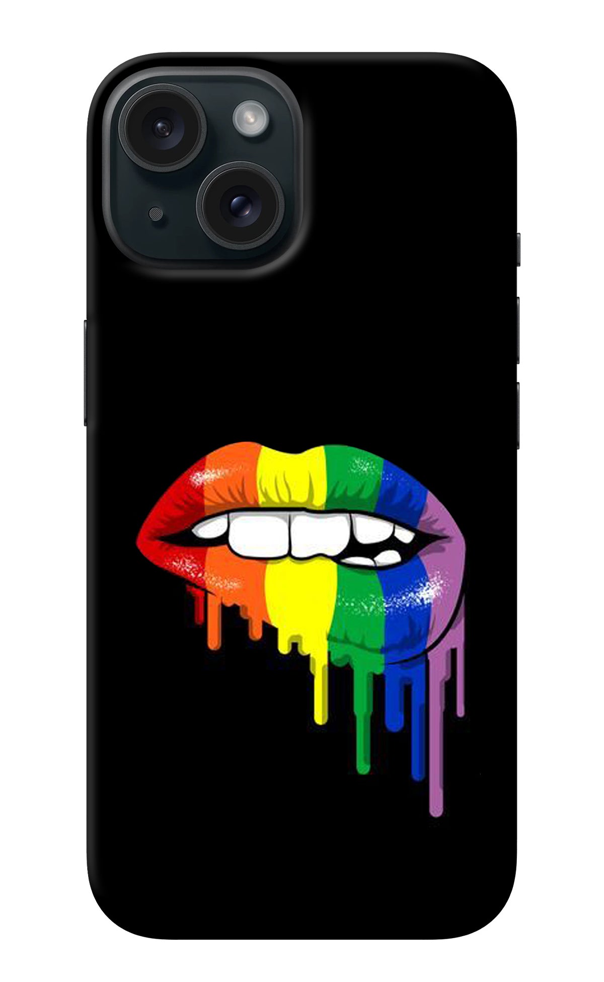 Lips Biting iPhone 15 Back Cover