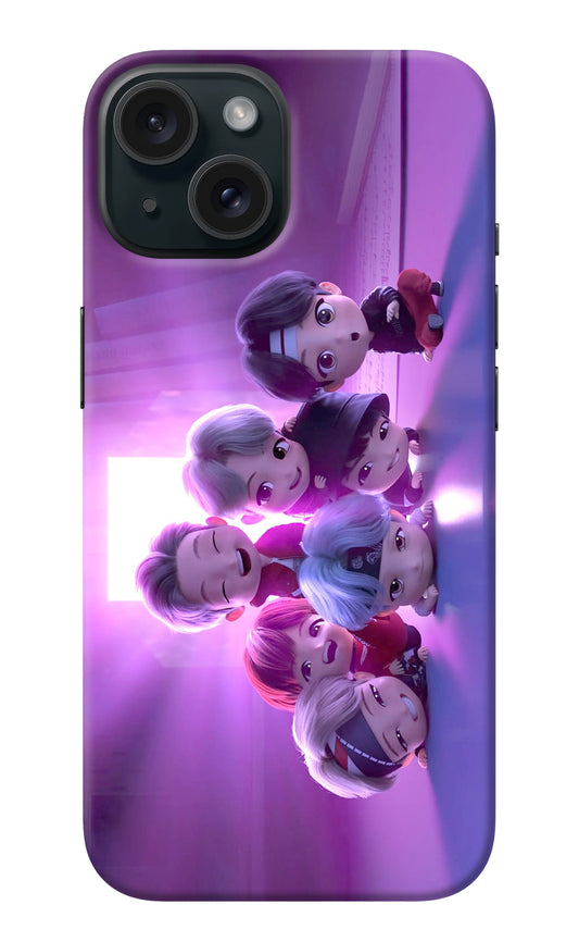 BTS Chibi iPhone 15 Back Cover