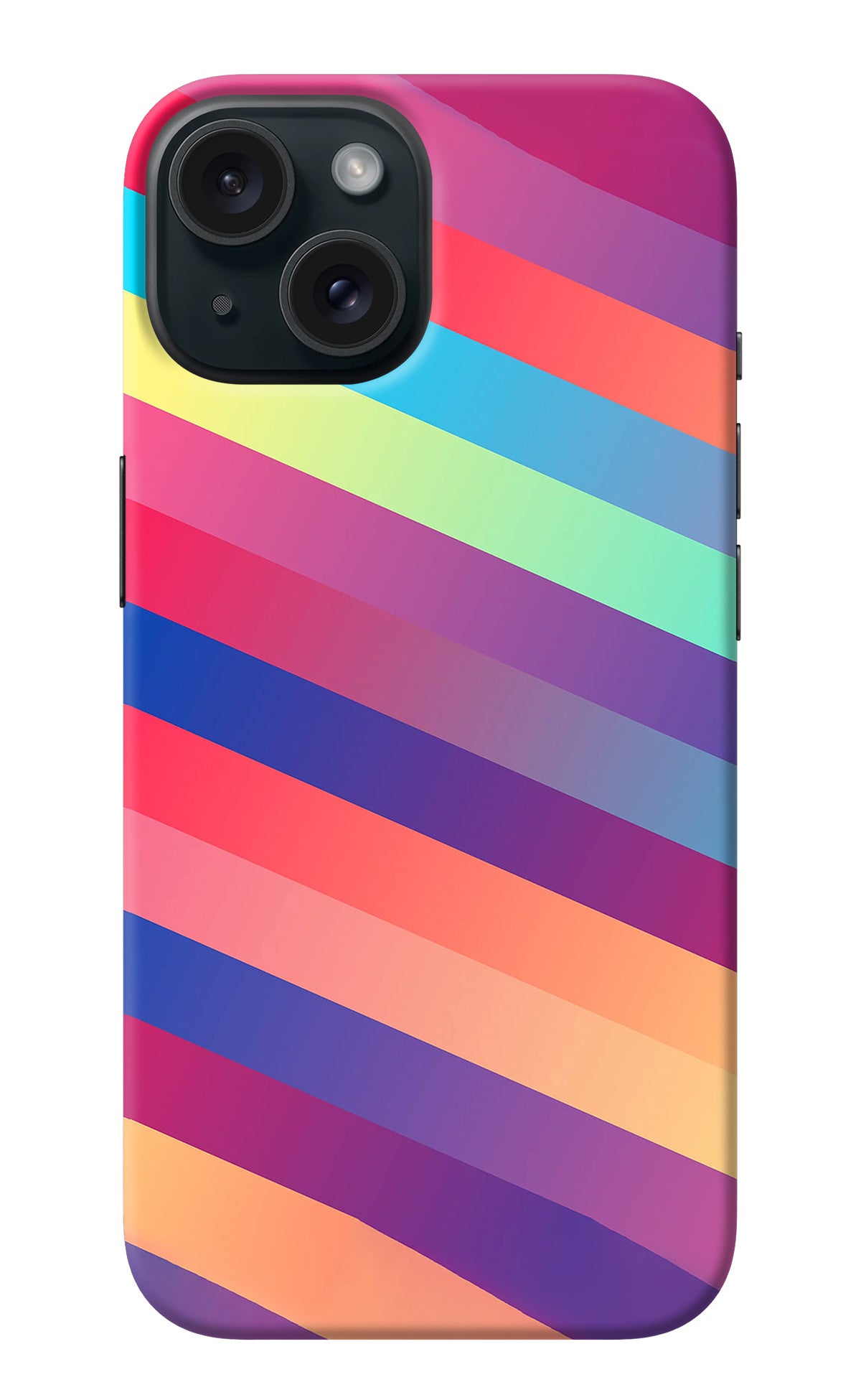 Stripes color iPhone 15 Back Cover