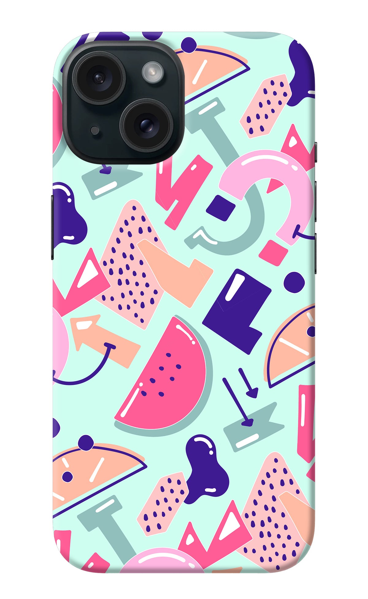 Doodle Pattern iPhone 15 Back Cover