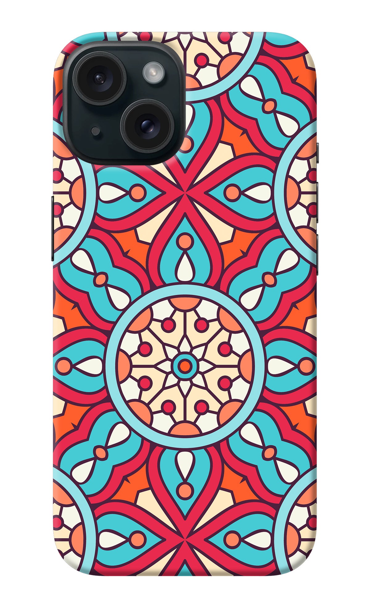 Mandala Geometric iPhone 15 Back Cover