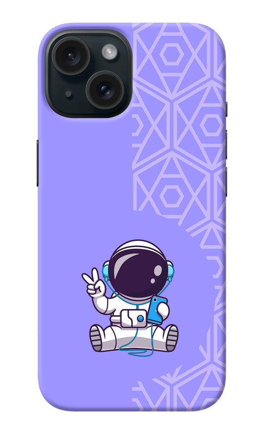 Cute Astronaut Chilling iPhone 15 Back Cover