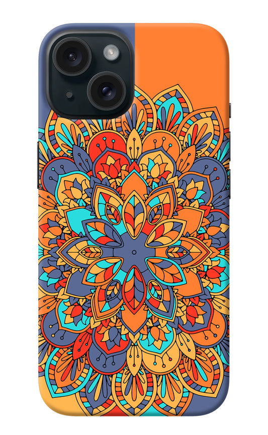 Color Mandala iPhone 15 Back Cover