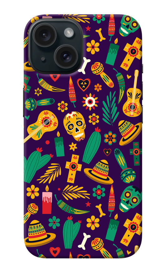 Mexican Artwork iPhone 15 Back Cover