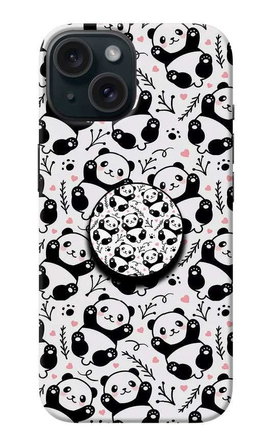 Cute Panda iPhone 15 Pop Case