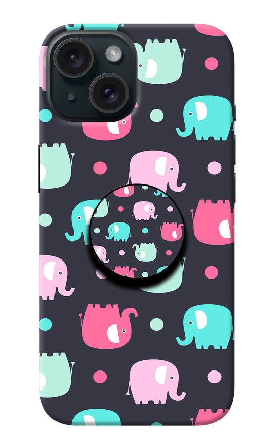 Baby Elephants iPhone 15 Pop Case