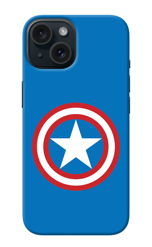 Captain America Logo iPhone 15 Plus Back Cover