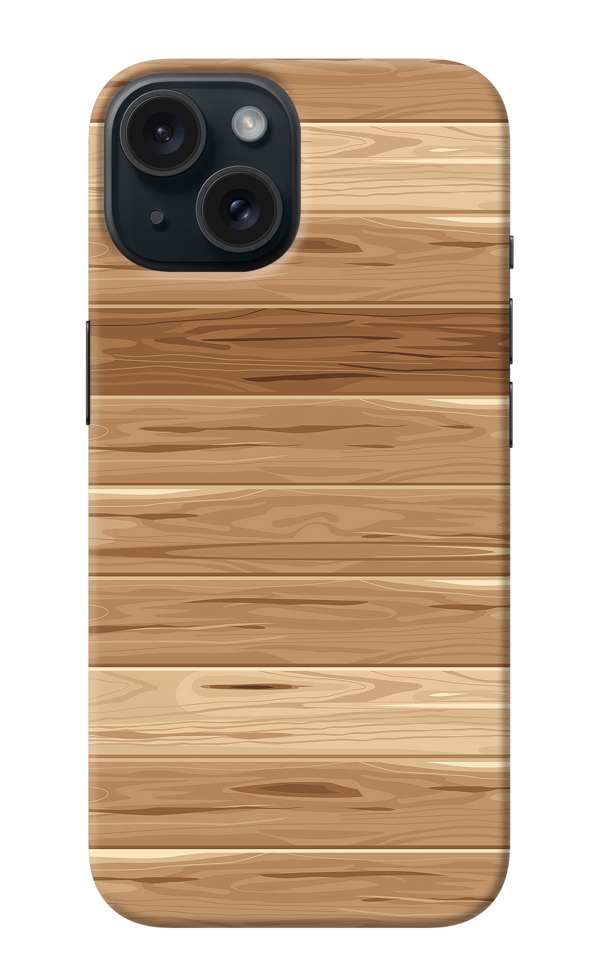 Wooden Vector iPhone 15 Plus Back Cover