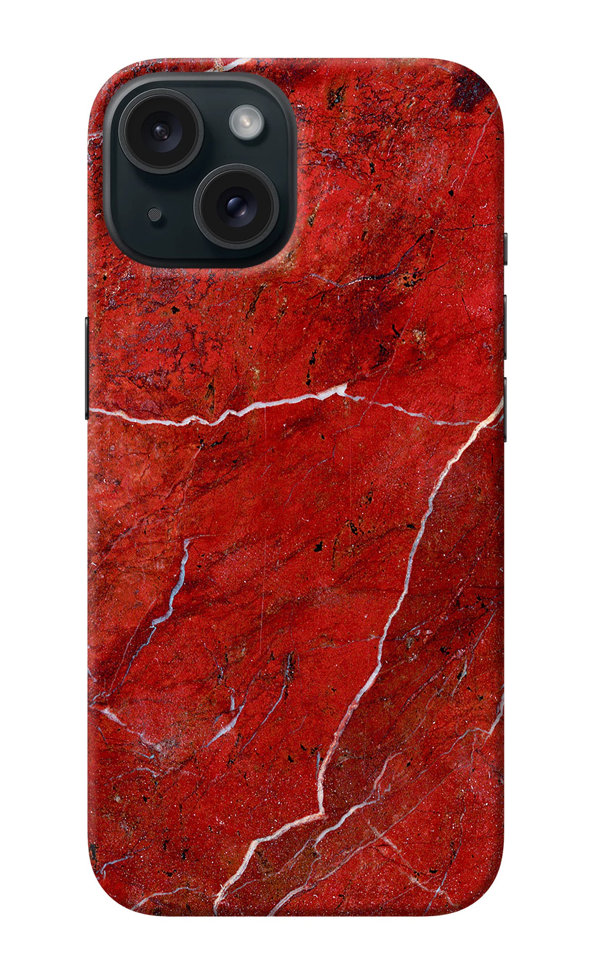 Red Marble Design iPhone 15 Plus Back Cover