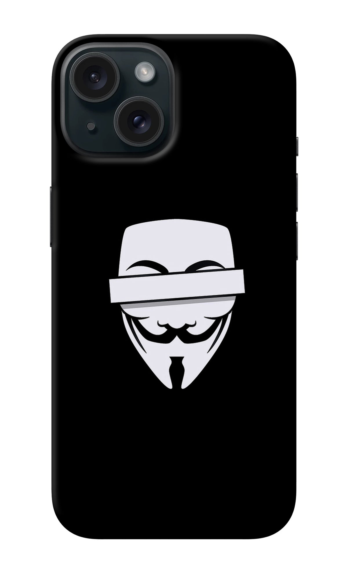 Anonymous Face iPhone 15 Plus Back Cover