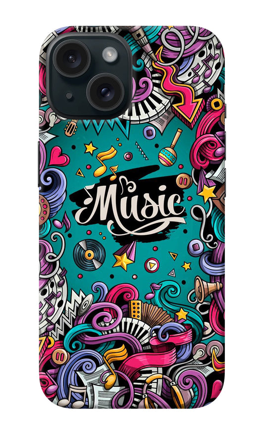 Music Graffiti iPhone 15 Plus Back Cover