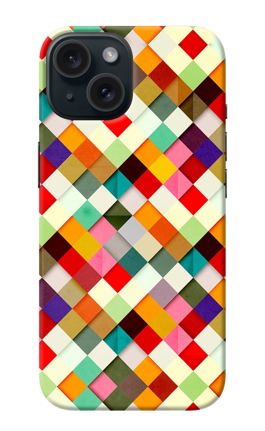 Geometric Abstract Colorful iPhone 15 Plus Back Cover