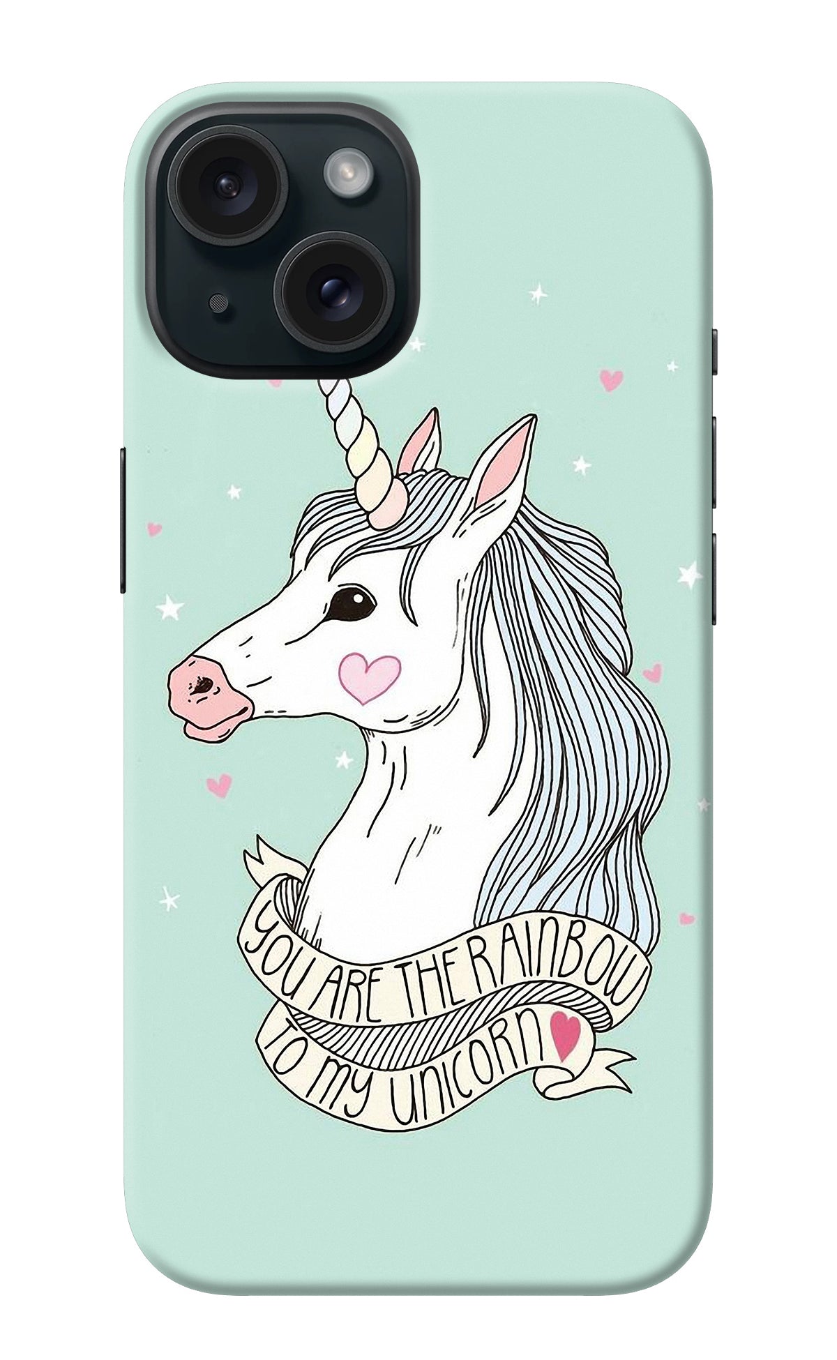 Unicorn Wallpaper iPhone 15 Plus Back Cover