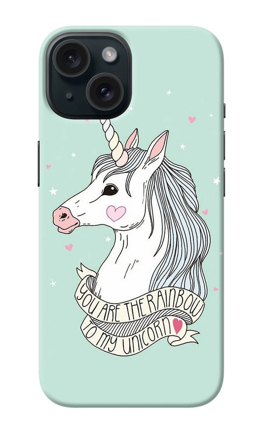 Unicorn Wallpaper iPhone 15 Plus Back Cover