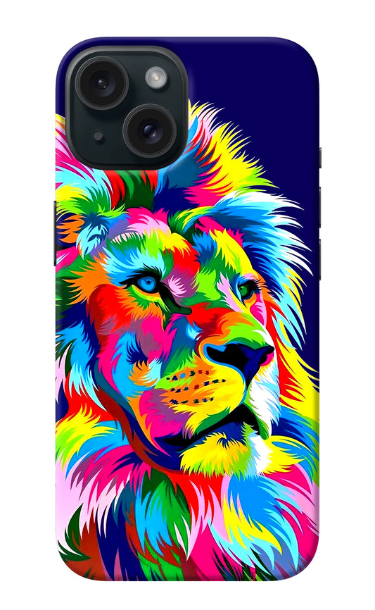 Vector Art Lion iPhone 15 Plus Back Cover