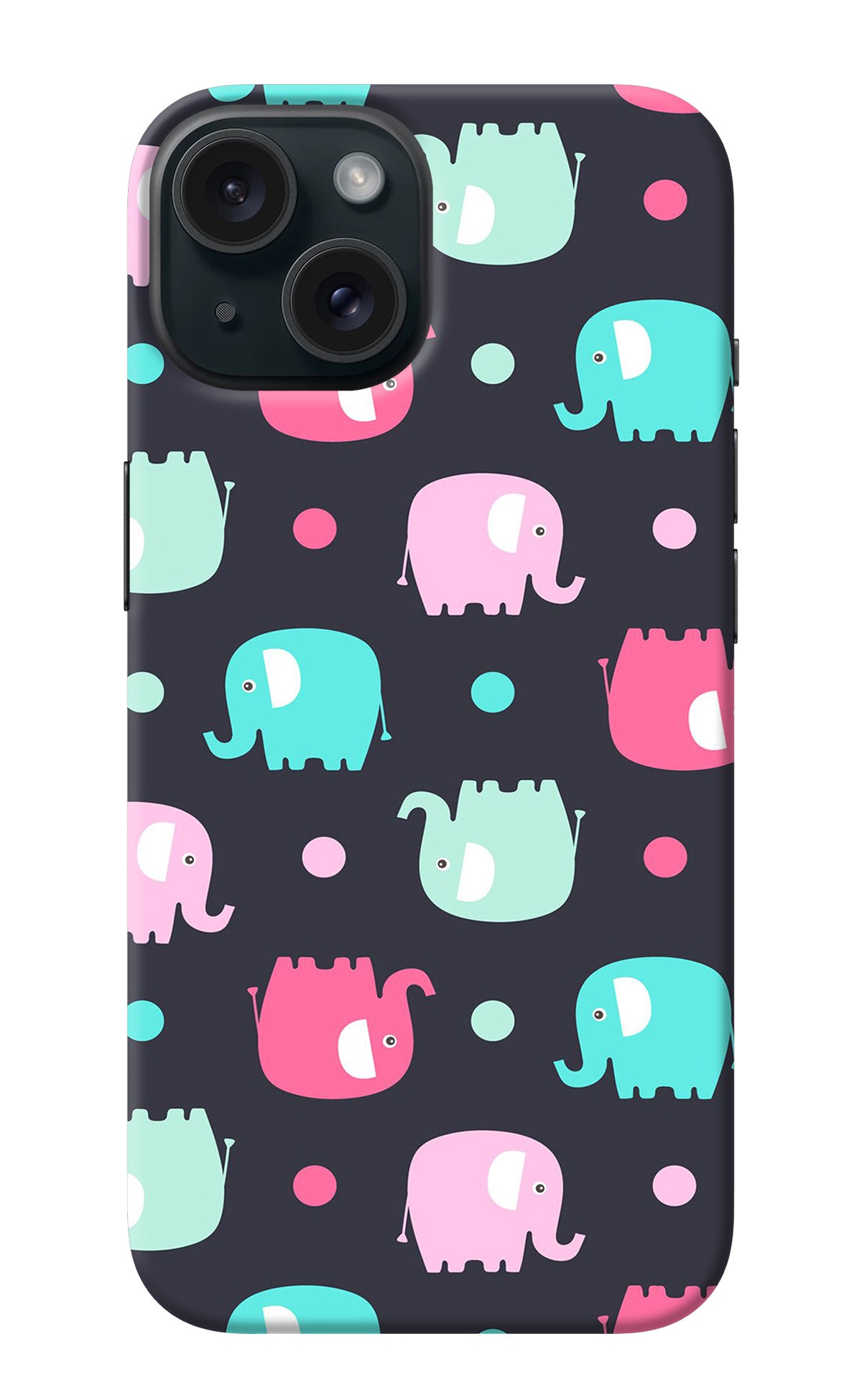 Elephants iPhone 15 Plus Back Cover