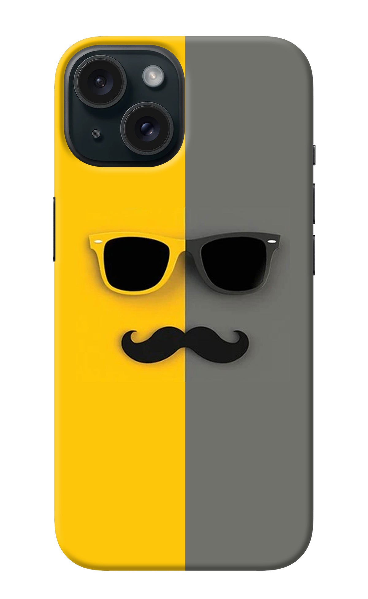 Sunglasses with Mustache iPhone 15 Plus Back Cover