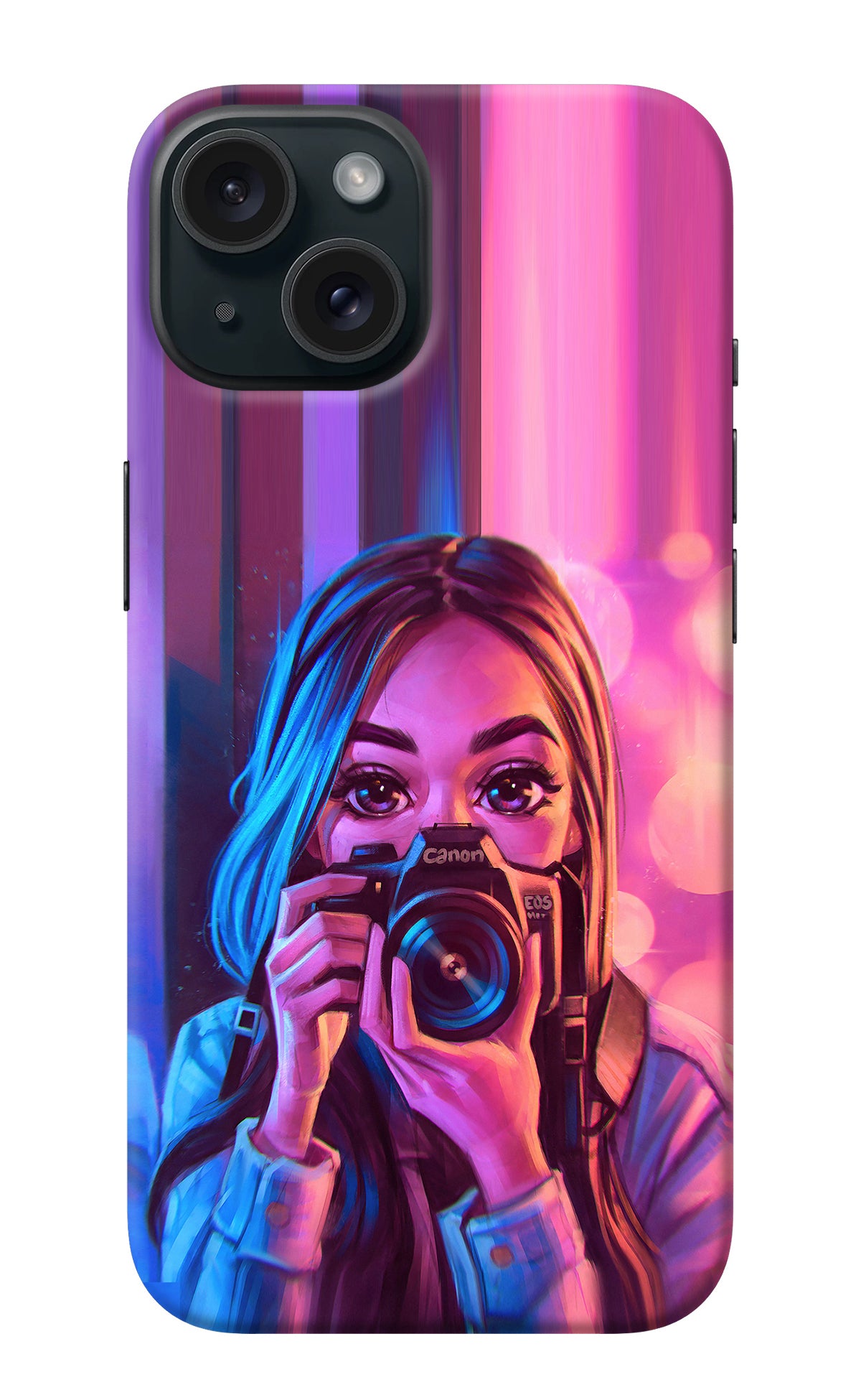 Girl Photographer iPhone 15 Plus Back Cover