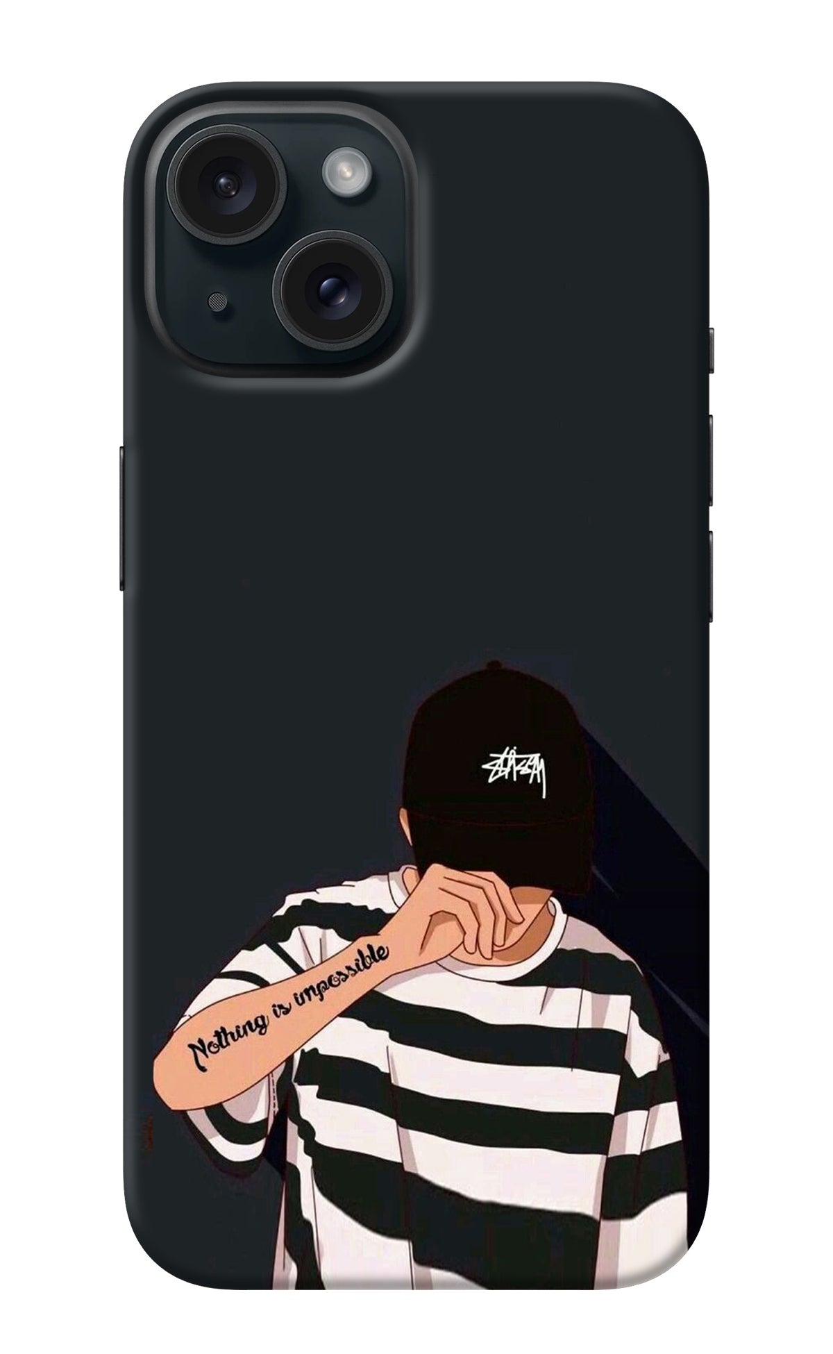 Aesthetic Boy iPhone 15 Plus Back Cover