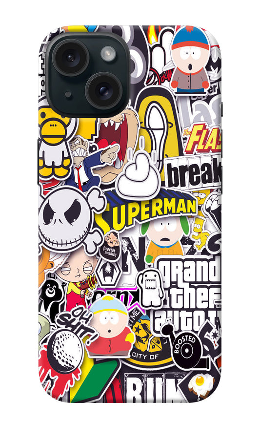 Sticker Bomb iPhone 15 Plus Back Cover