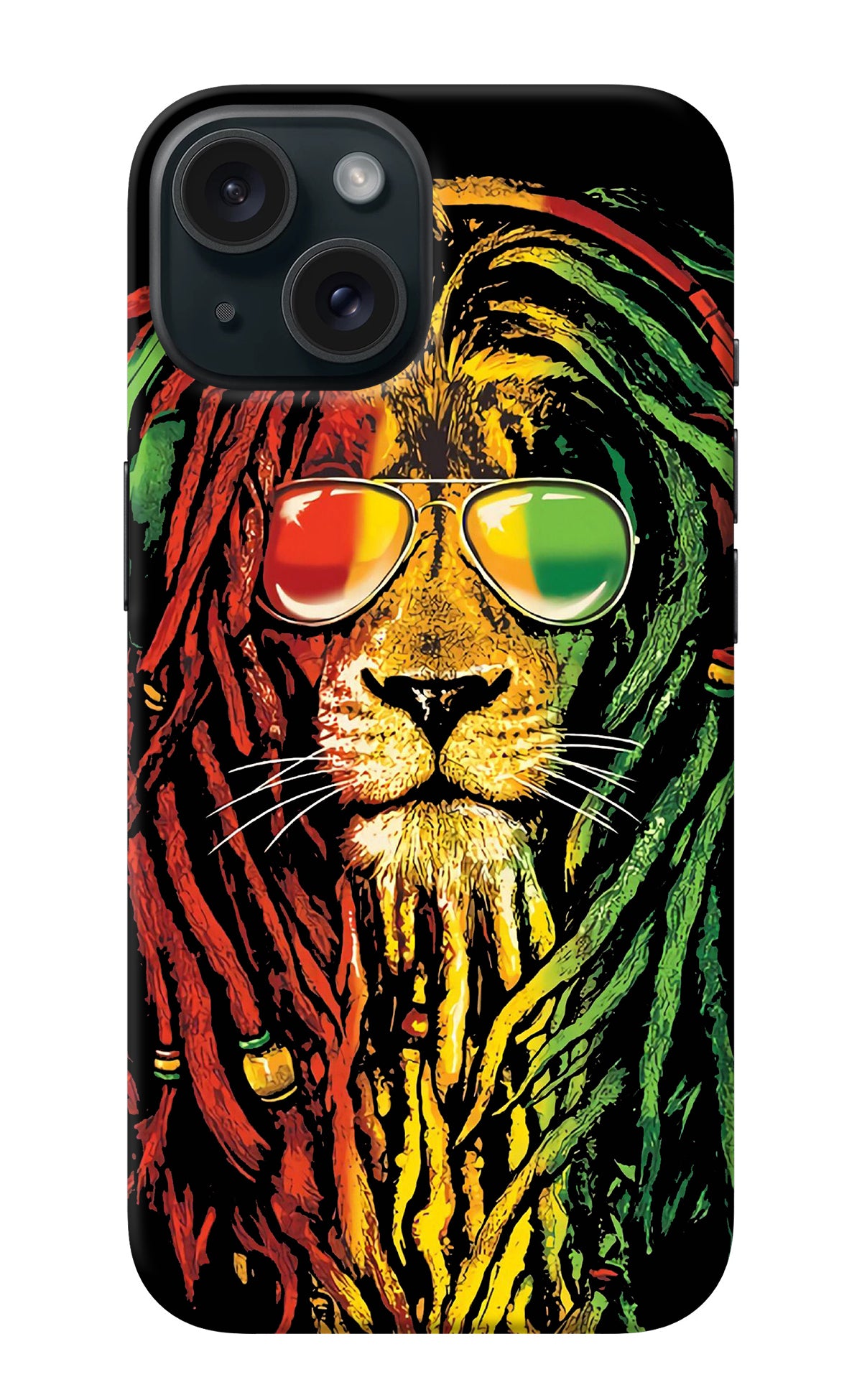 Rasta Lion iPhone 15 Plus Back Cover