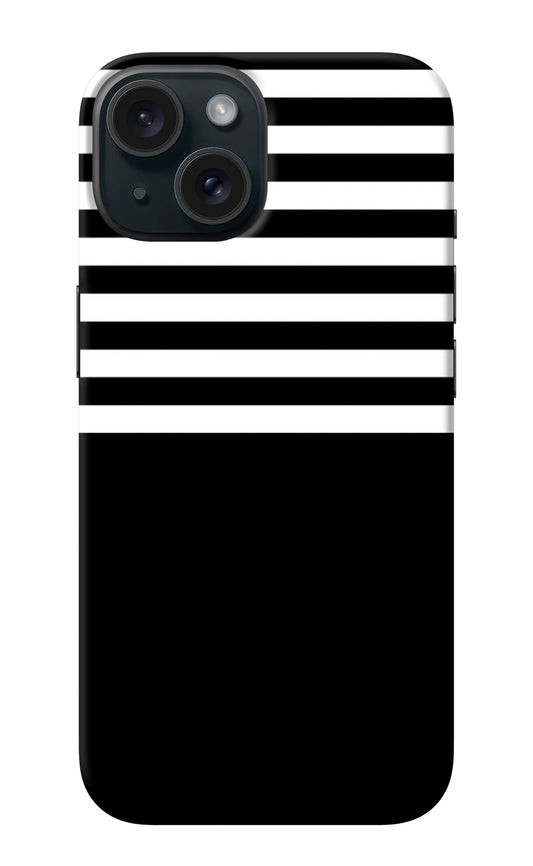 Black and White Print iPhone 15 Plus Back Cover