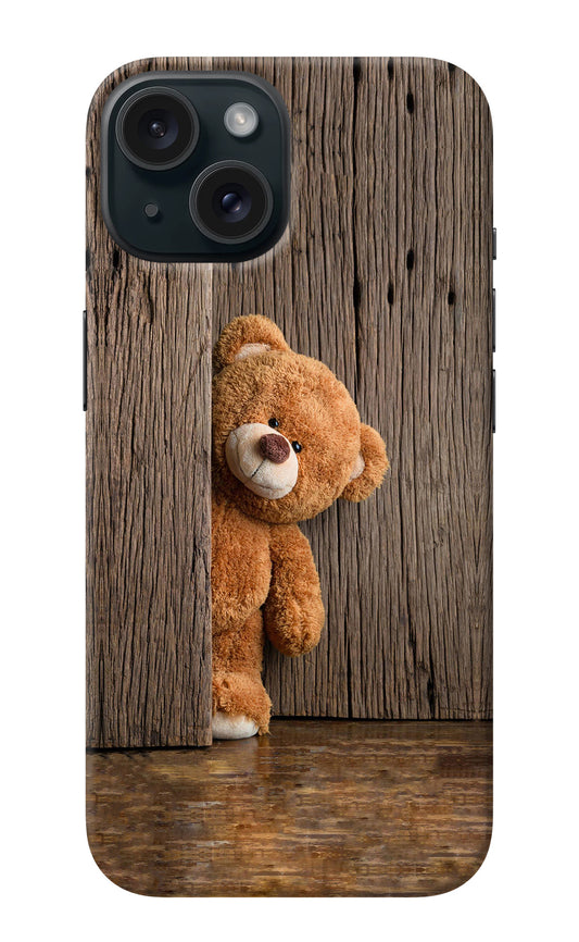 Teddy Wooden iPhone 15 Plus Back Cover