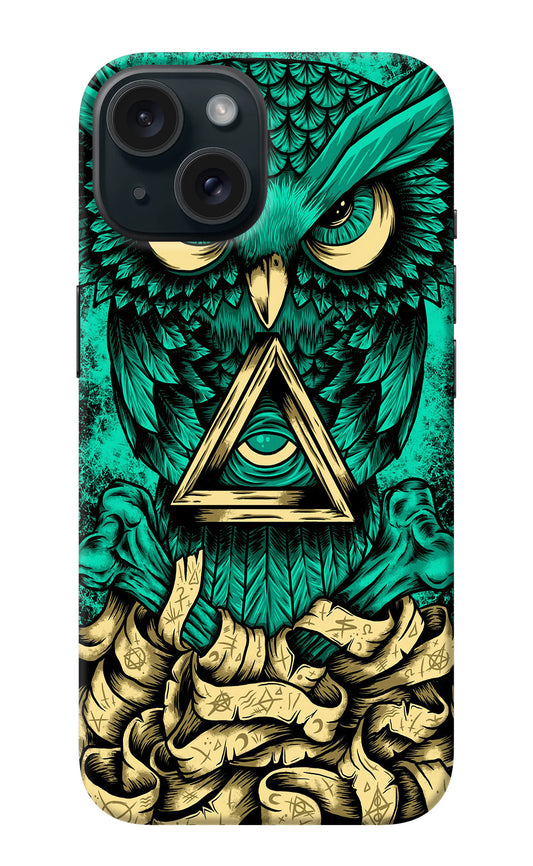 Green Owl iPhone 15 Plus Back Cover