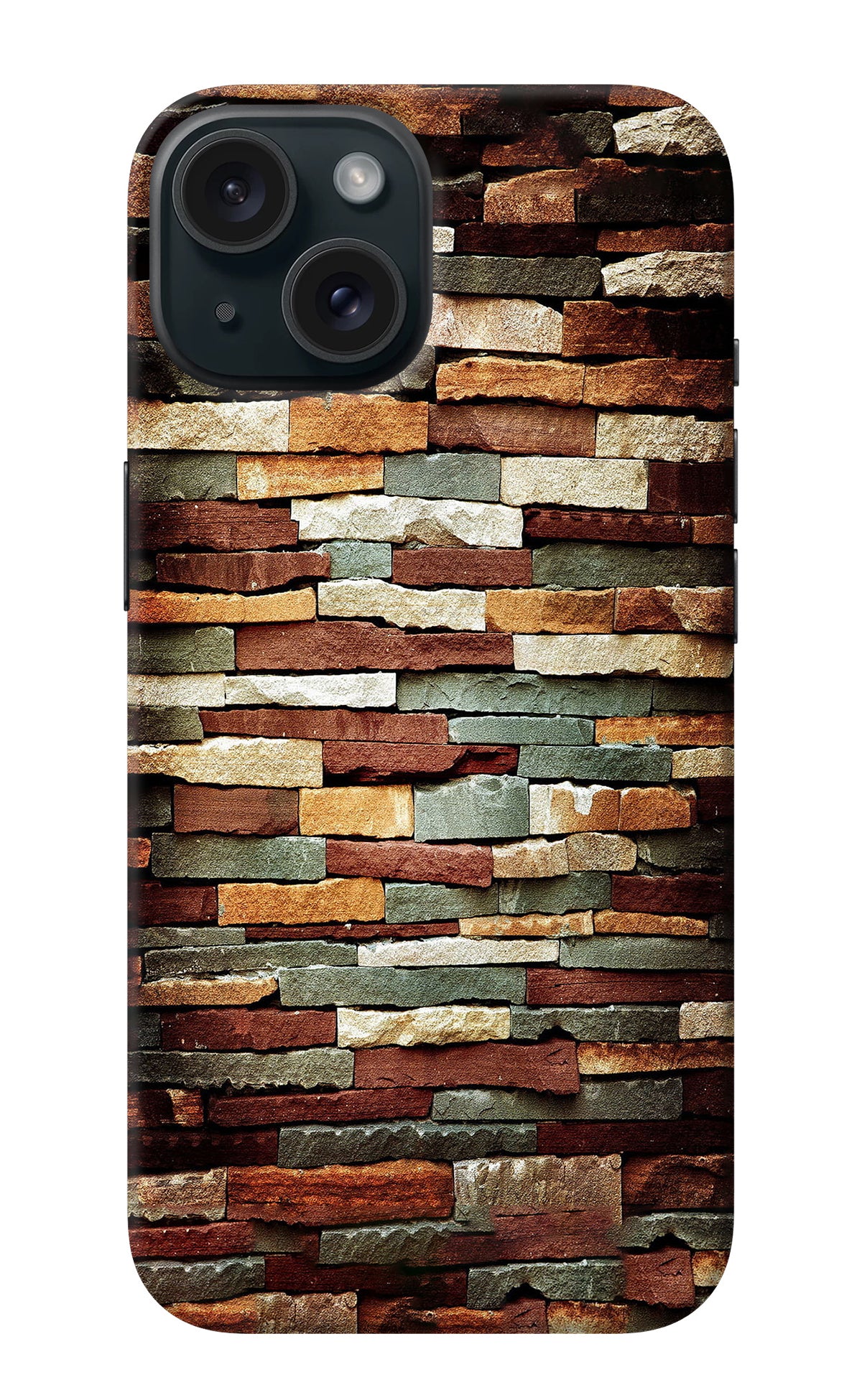 Bricks Pattern iPhone 15 Plus Back Cover