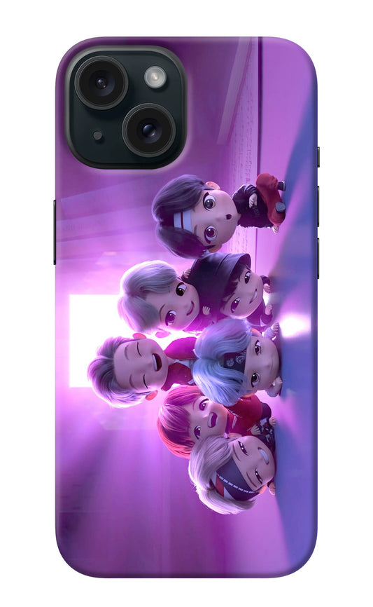 BTS Chibi iPhone 15 Plus Back Cover