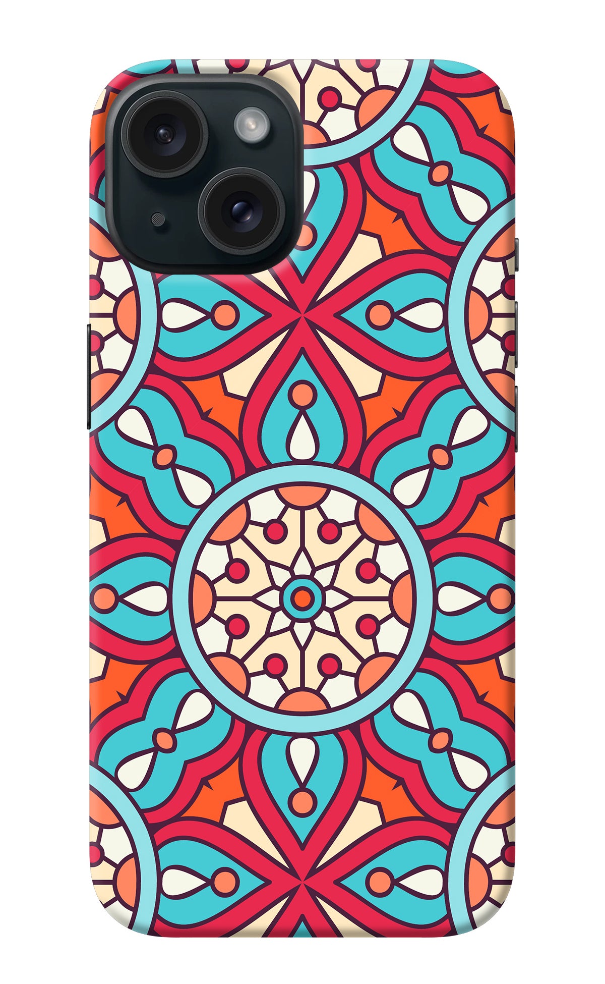 Mandala Geometric iPhone 15 Plus Back Cover