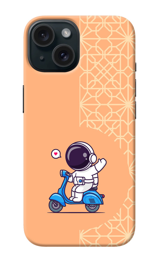 Cute Astronaut Riding iPhone 15 Plus Back Cover