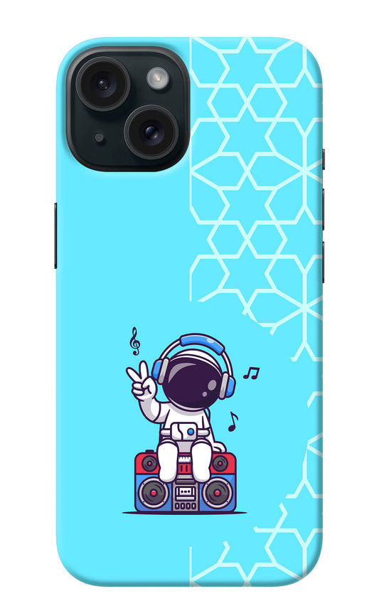 Cute Astronaut Chilling iPhone 15 Plus Back Cover