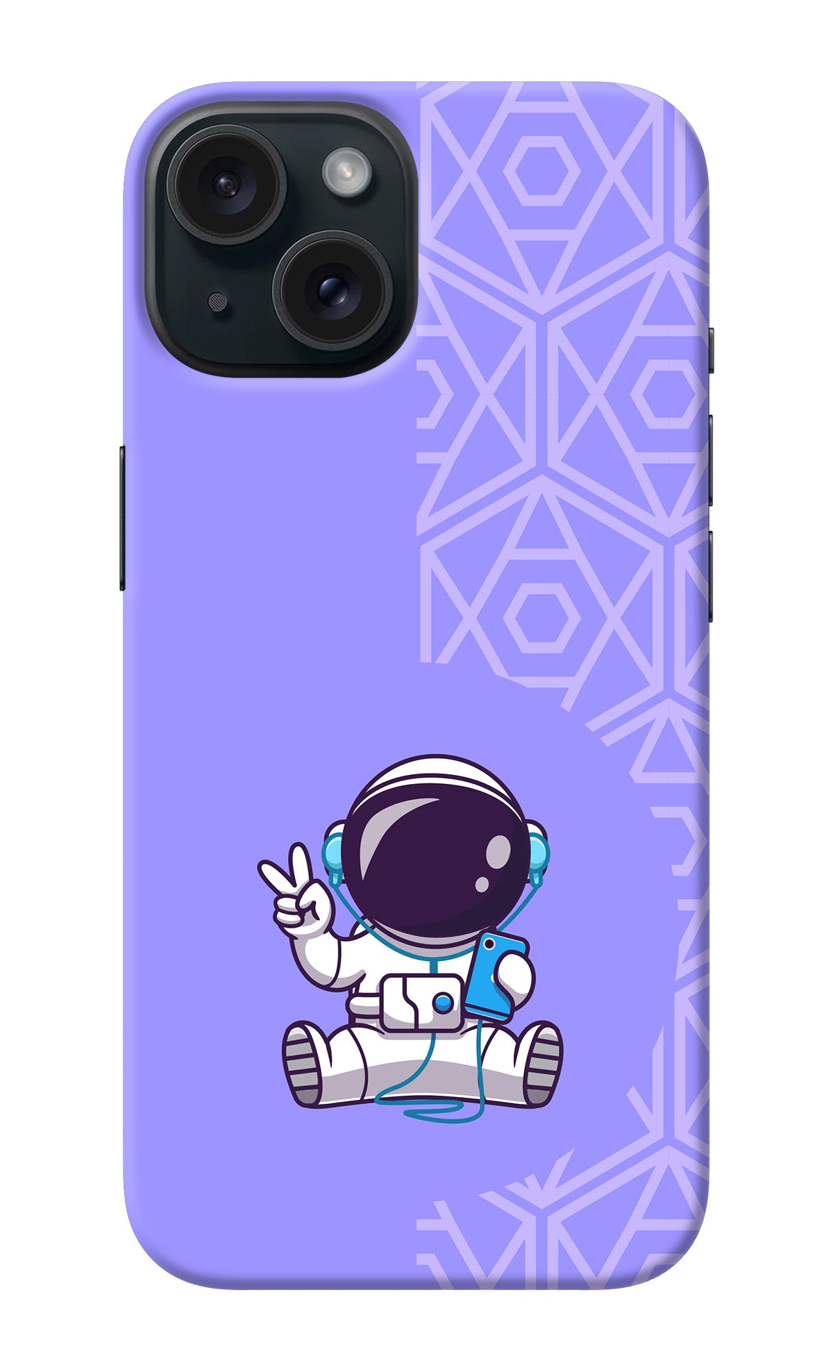 Cute Astronaut Chilling iPhone 15 Plus Back Cover