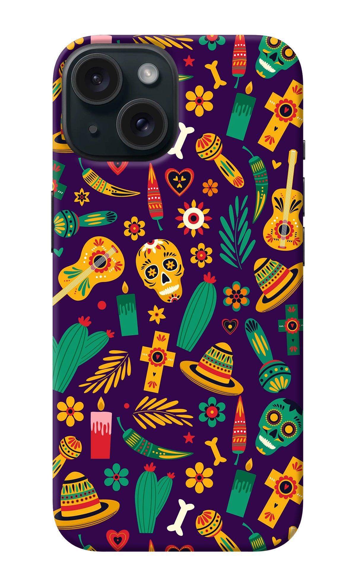 Mexican Artwork iPhone 15 Plus Back Cover