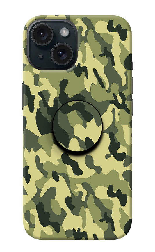 Camouflage iPhone 15 Plus Pop Case