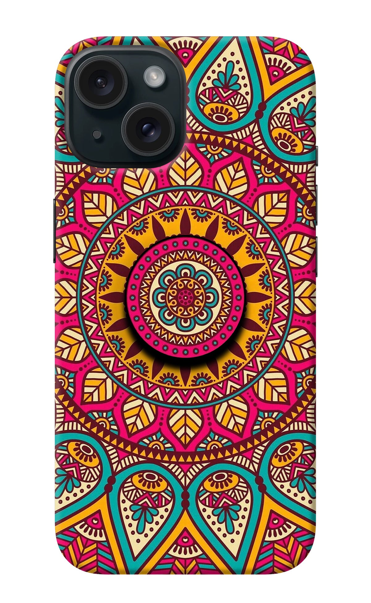 Mandala iPhone 15 Plus Pop Case