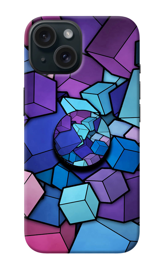 Cubic Abstract iPhone 15 Plus Pop Case