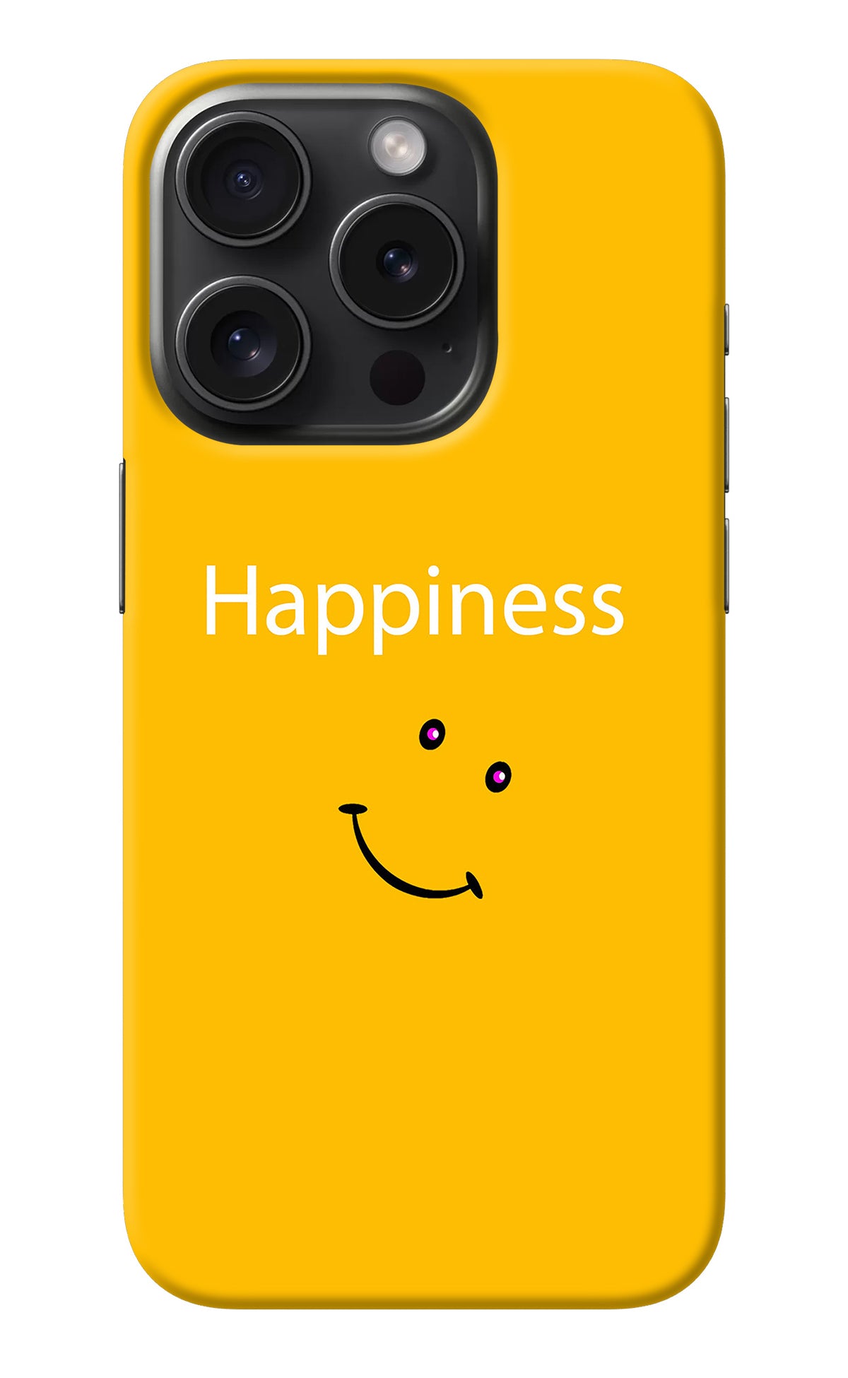 Happiness With Smiley iPhone 15 Pro Back Cover