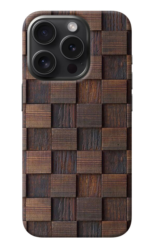 Wooden Cube Design iPhone 15 Pro Back Cover