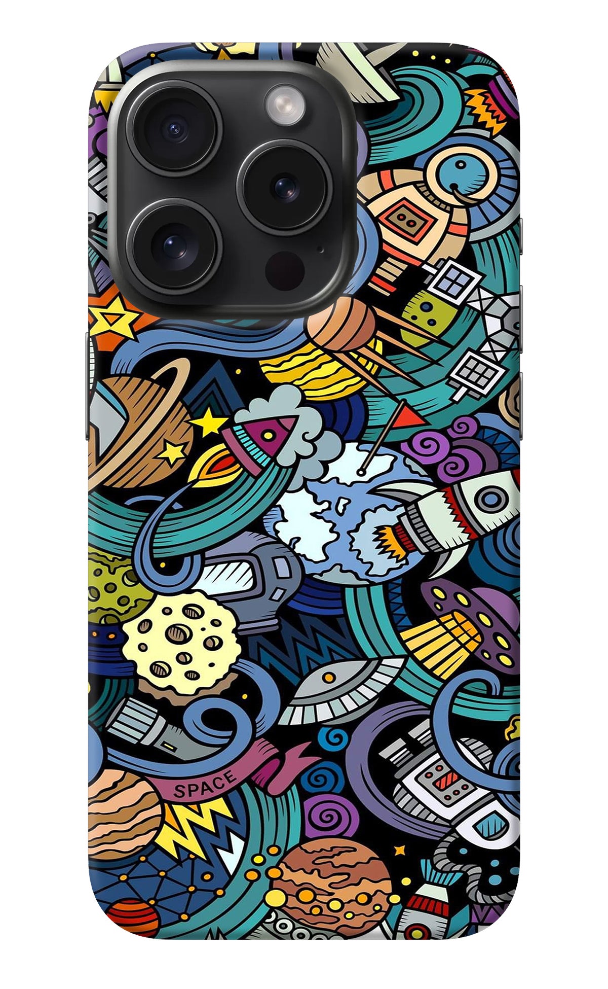 Space Abstract iPhone 15 Pro Back Cover