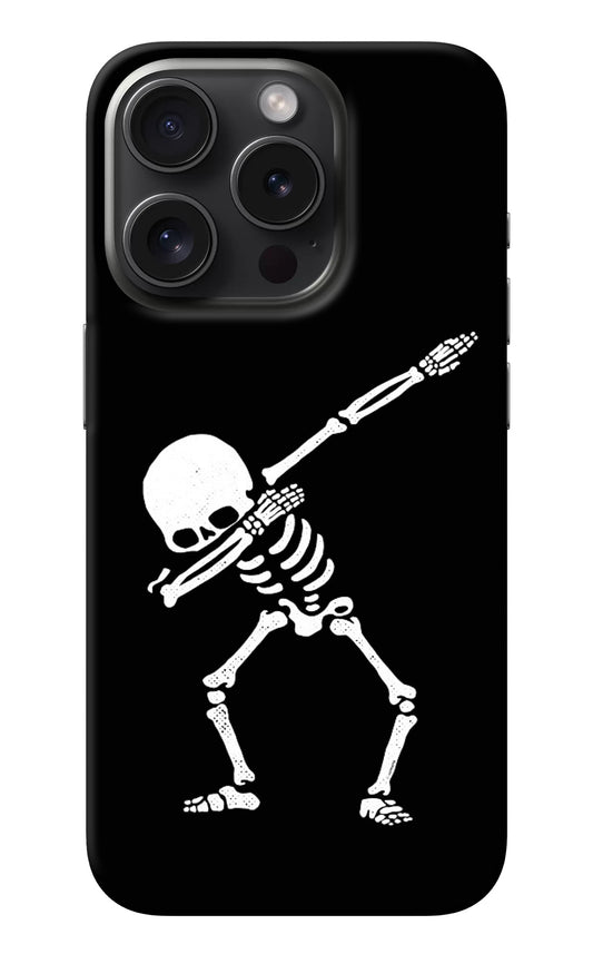 Dabbing Skeleton Art iPhone 15 Pro Back Cover