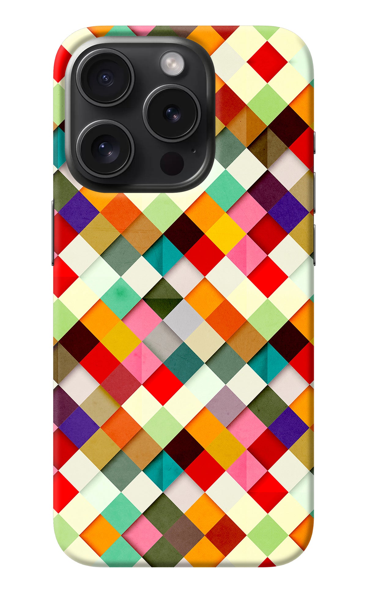 Geometric Abstract Colorful iPhone 15 Pro Back Cover