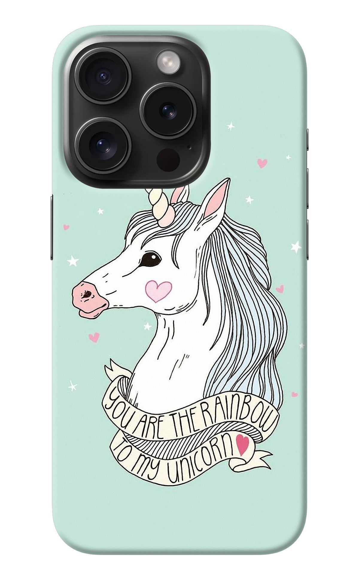 Unicorn Wallpaper iPhone 15 Pro Back Cover