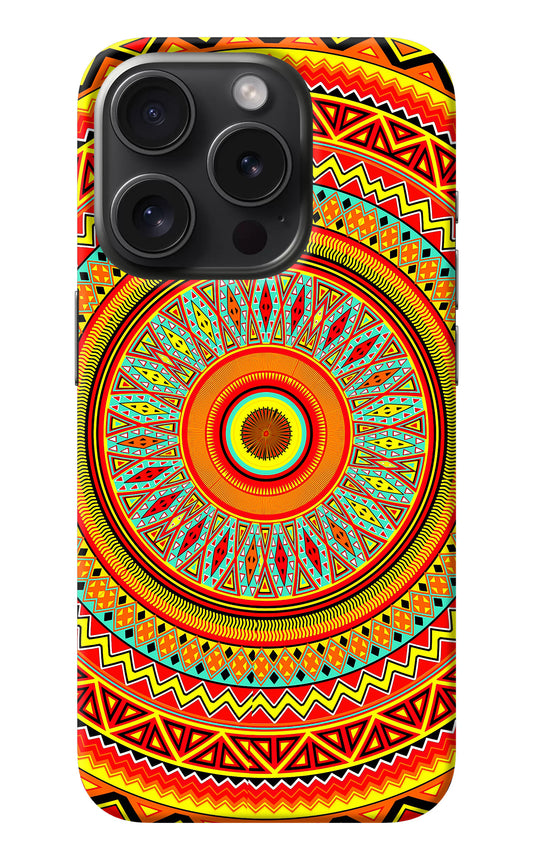 Mandala Pattern iPhone 15 Pro Back Cover