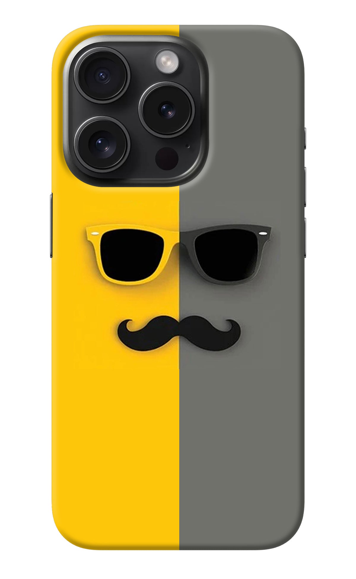 Sunglasses with Mustache iPhone 15 Pro Back Cover