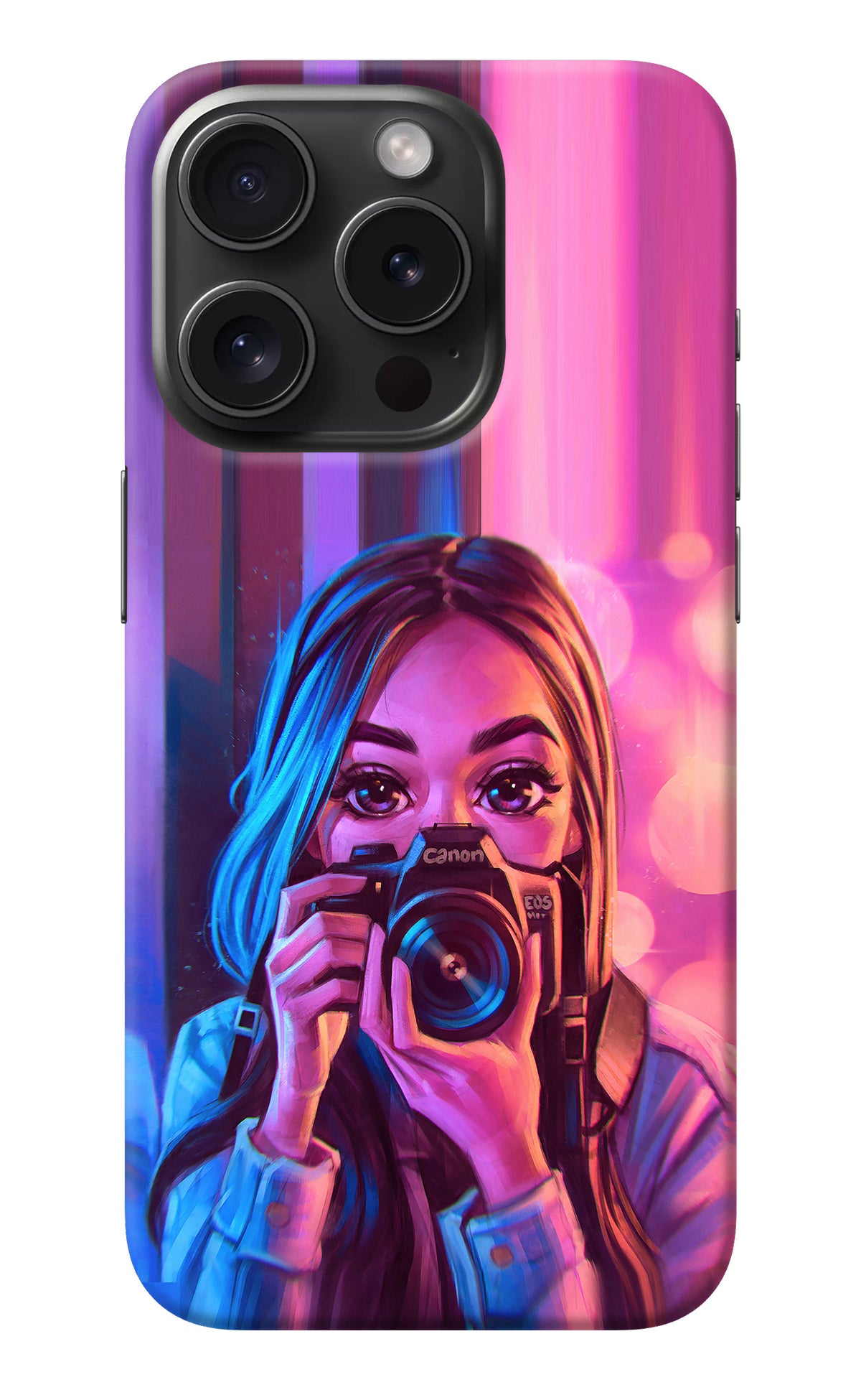 Girl Photographer iPhone 15 Pro Back Cover